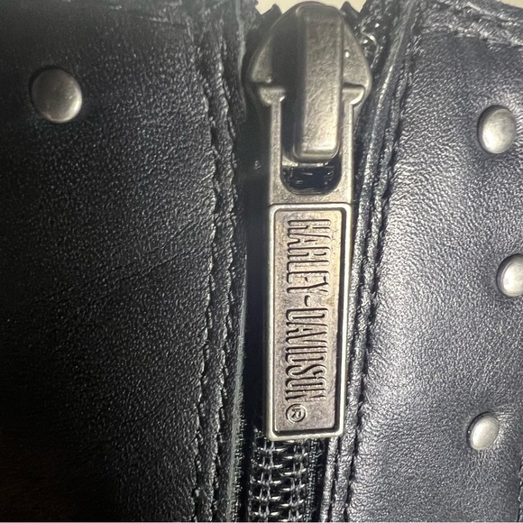Harley-Davidson Leather Studded Biker Boots Size 6.5 - Picture 7 of 10